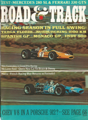 ROAD & TRACK 1968 AUG - V-8 PORSCHE 912, GRANDS PRIX